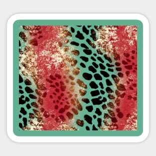 Holiday Leopard Print Sticker